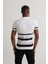 Slimfit Polo Yaka Likralı Çizgili Triko Kumaş Yazlık Spor Erkek T-Shirt 4