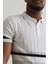 Slimfit Polo Yaka Likralı Çizgili Triko Kumaş Yazlık Spor Erkek T-Shirt 5