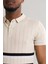 Slimfit Polo Yaka Likralı Çizgili Triko Kumaş Yazlık Spor Erkek T-Shirt 4