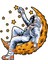 Astronotun Düşüşü Akıllı Kağıt Sticker, Yapışkansız Statik Tutunan Akıllı Kağıt, Çocuk Odası Sticker 3