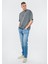 Erkek Milan Açık Mavi Eskitilmiş Yırtıklı Street Jean Pantolon 0081083805 2