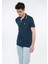 Erkek Yaka Detaylı Lacivert Polo Tişört 064164-28417 1