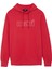 Erkek Mavi Logo Baskılı Kapüşonlu Kırmızı Sweatshirt 065606-70468 7