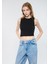 Kadın Siyah Crop Top 1610786-900 2