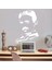 Bilim Adamı Nikola Tesla Silüeti Dekoratif Duvar Sticker, Çıkartma 2