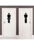 Kadın ve Erkek Silüeti Espirili Wc Dekoratif Kapı Sticker, Çıkartma 1