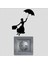 2 Adet Mary Poppins Siluet Çocuk Odası Dekoratif Priz Sticker Duvar Çıkartma, Etiket 1