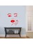 Göz Kırpan Marilyn Monroe Portre Silüeti Duvar Sticker, Çıkartma Kırmızı 1