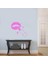 Ruj Sürülen Dolgun Dudaklar Silüeti Duvar Sticker, Çıkartma Pembe 1
