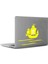 Kuru Kafa Bayraklı Korsan Gemisi Apple Macbook, Pro Sticker Etiket Dekoratif Sarı 1