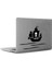Kuru Kafa Bayraklı Korsan Gemisi Apple Macbook, Pro Sticker Etiket Dekoratif Siyah 1