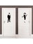 Ladies And Gentlemen Wc Silüeti Kapı Dekoratif Duvar Sticker, Çıkartma 1