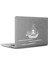 Kuru Kafa Bayraklı Korsan Gemisi Apple Macbook, Pro Sticker Etiket Dekoratif Gümüş 1