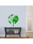 Ağaç Şeklinde Dünya Haritası Silüeti Duvar Sticker, Çıkartma Yeşil 1