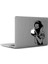 Maskeli Pamuk Prenses Mac Book Laptop Sticker, Etiket, Çıkartma Siyah 1
