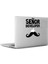 Señor Developer Bıyıklı Siluet Mac Book Laptop Sticker, Etiket, Çıkartma 1