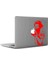Maskeli Pamuk Prenses Mac Book Laptop Sticker, Etiket, Çıkartma Kırmızı 1