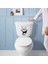Gülen Mutlu Surat Emojisi Silüeti Klozet Dekoratif Sticker, Banyo, Duvar Çıkartma 1
