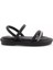 Siyah Saten Kadın Sandalet K05362028038 2