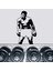 Muhammed Ali, Profesyonel Boksör Dekoratif Duvar Sticker, Çıkartma, Etiket Beyaz 1