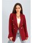 Blazer Fleto Cepli Atlas Kumaş Ceket - Bordo 2