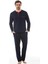5560 Erkek Çeyizlik Beşli Rop Pijama Takım - Lacivert 1