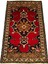 El Dokuma Kırmızı 88 x 142 cm %100 Yün Kök Boya Yörük Halısı 1