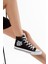 Günlük Keten Rahat Bilekli Siyah Uzun Convers Baskılı Sneaker Spor Ayakkabı 3