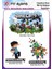 Ütü ile Yapışan Tekstil Dtf Transfer Baskı Minecraft 3'lü Set 1