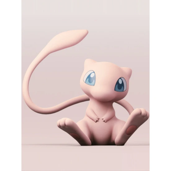Pokemon Mew Figürü 20X19X18CM Dekorasyon-Hediyelik Ürün-Dekoratif Raf Ürünü-Hobi-Figür