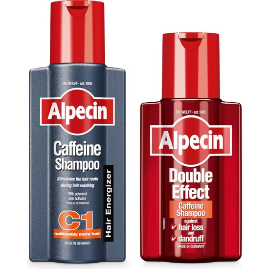Alpecin Caffeine C1-Dökülme Karşıtı Şampuan + Doubleeffect Caffeine Dökülme&kepek Karşıt Şampuan 250ML