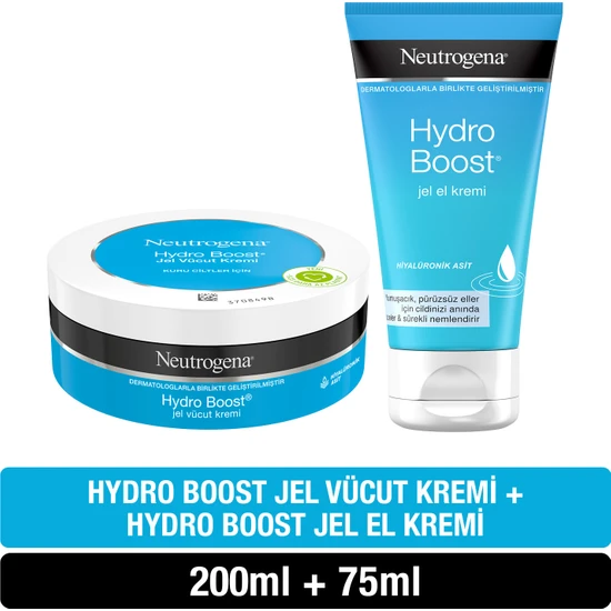Neutrogena Hydro Boost Kavanoz Krem 200 ml + Hydro Boost El Kremi 75 ml