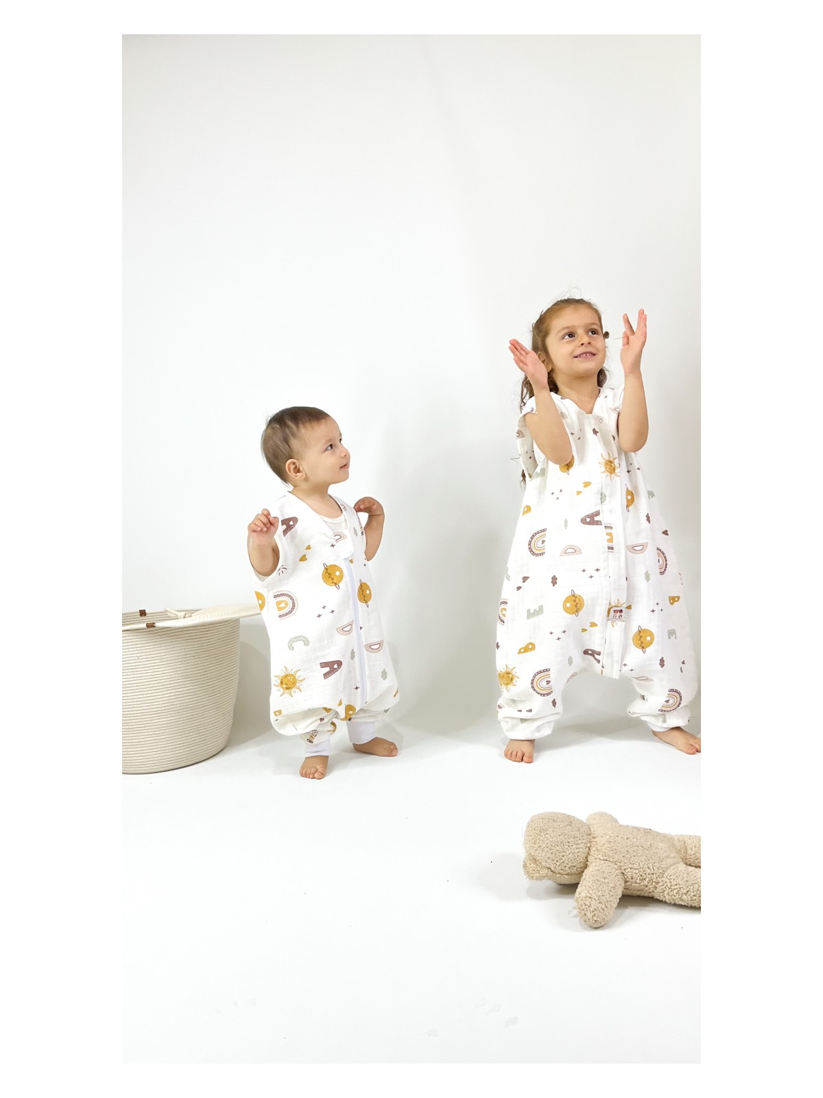 Las Vivas Kids Yazlık Müslin Uyku Tulumu, 0.5 Tog Organik Bebek ve Çocuk Tulumu - Görsel 4