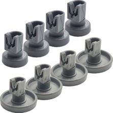 Demir Teknik Zanussi ZDT311 Uyumlu Bulaşık Makinesi 4 Adet Alt 4 Adet Üst Sepet Tekerleği