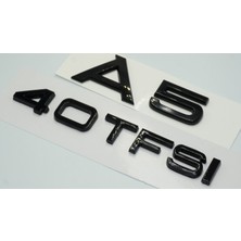 Dk Audi A5 40 Tfsi Parlak Siyah Abs 3m 3D Bagaj Yazı Logo Orjinal Ürün