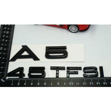 Dk Audi A5 45 Tfsi Parlak Siyah Abs 3m 3D Bagaj Yazı Logo Orjinal Ürün