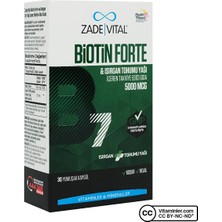 Zade Vital Biotin Forte 5000 mcg 30 Kapsül