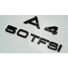 Dk Audi A4 50 Tfsi Parlak Siyah Abs 3m 3D Bagaj Yazı Logo Orjinal Ürün