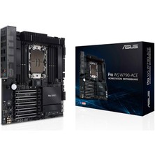 Asus Pro Ws W790-Ace Intel W790 Lga4677 Ddr5 6800 2X M2 Usb3.2 10Gbit + 2.5Gbit (Pro Ws W790-Ace) Anakart