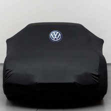 Teksin Volkswagen Arteon Kumaş Logolu Oto Branda - Penye Örtü Siyah