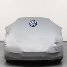 Teksin Volkswagen Passat B7 Variant Sw (2010-2014) Kumaş Logolu Oto Branda - Penye Örtü Gri