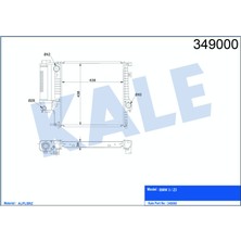 Kale 349000-SU Radyatörü Bmw 3-Serisi E30 - E36 -Z3 E36 Al-Pl-Brz 438X438X34