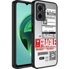 noktaks - Xiaomi Redmi Note 11E - Kılıf Aynalı Desenli Kamera Korumalı Parlak Mirror Kapak - Fragile - T26804