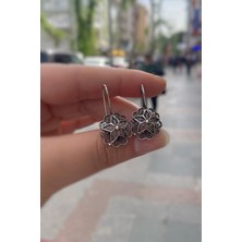 Erer Gümüş Gümüş Eskitme Model Telkari Anne Küpesi HS22E3