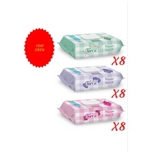Baby Turco Islak Mendil Çiçek Demeti 2160 Yaprak 24 Paket Paraben ve Alkol İçermez