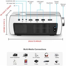 YG430 Native 1920X1080 Pixel Fullhd 220 Ansi / 3700 Lümen 2.4/5ghz Wifi Projeksiyon Cihazı