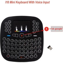 Sarftech I18 Işıklı Kablosuz  Mini Smart Kablosuz Klavye Tv Televizyon Ps3 Dokunmatik Mouse