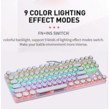 Sarftech Leaven Daktilo Tarzı K550 Kırmızı Red Switch Rgb Mekanik Klavye -Su Geçirmez