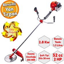 Rodex RDX9635 Benzinli Yan Tırpan Çim Ot Biçme Kesme 52CC/2,8 Kw