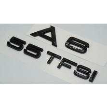 Dk Audi A6 55 Tfsi Parlak Siyah Abs 3m 3D Bagaj Yazı Logo Orjinal Ürün